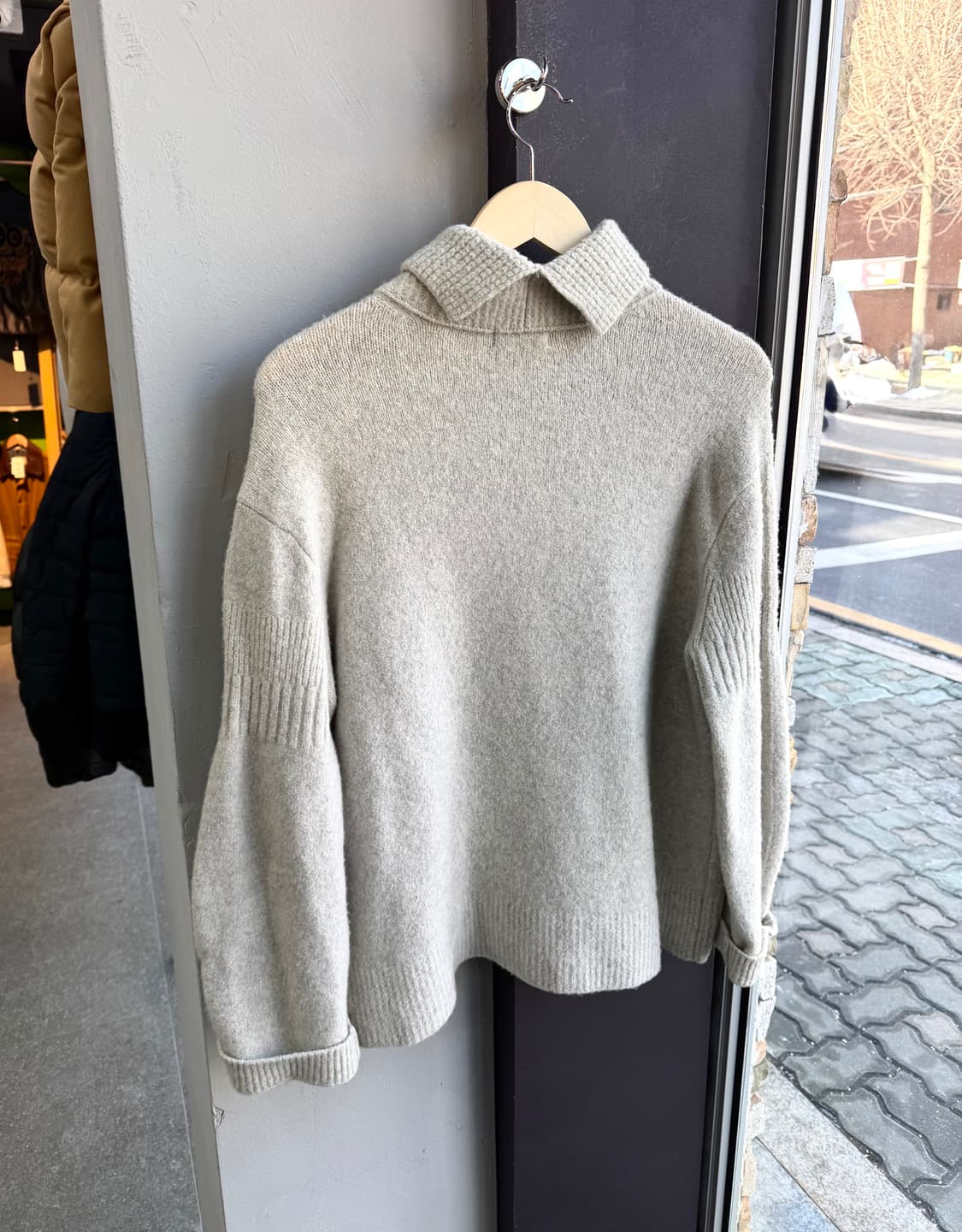 F/ 타임 캐시미어 블랜딩 넥포인트 니트 상품이미지6