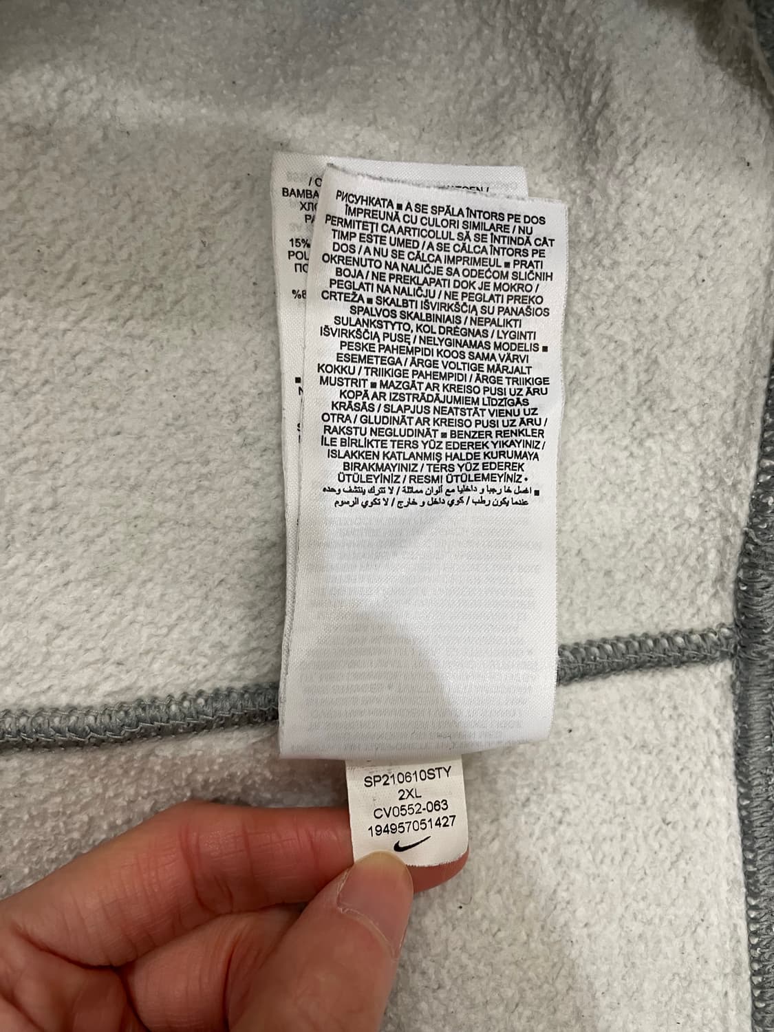 나이키 NGR 솔로 스우시 플리스 후드티 그레이 상품이미지9