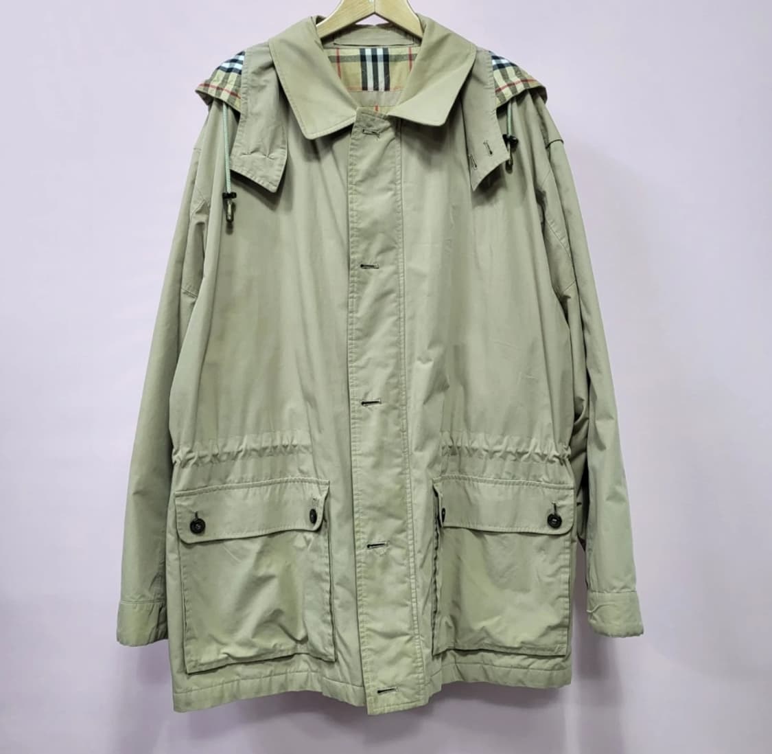 버버리 후드 코트 베이지 105-110 상품이미지2