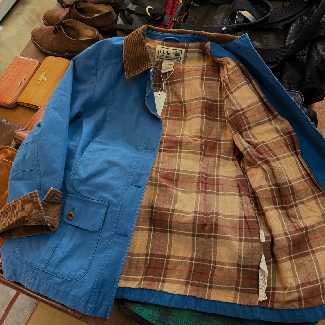 엘엘빈 블루 코듀로이 포인트 초어 자켓 S 상품이미지1