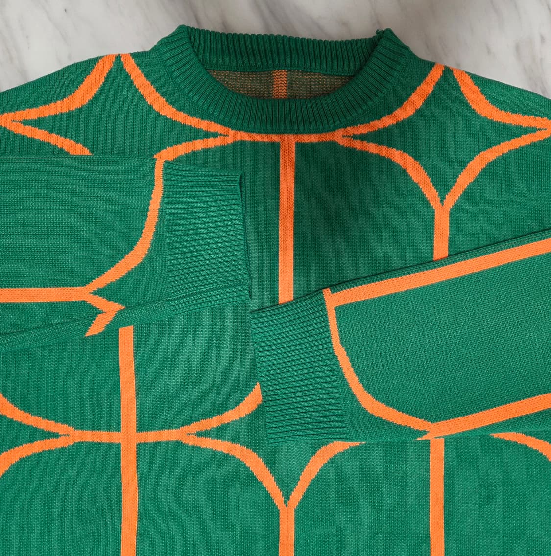 여성 패턴 크루넥 니트 상품이미지4