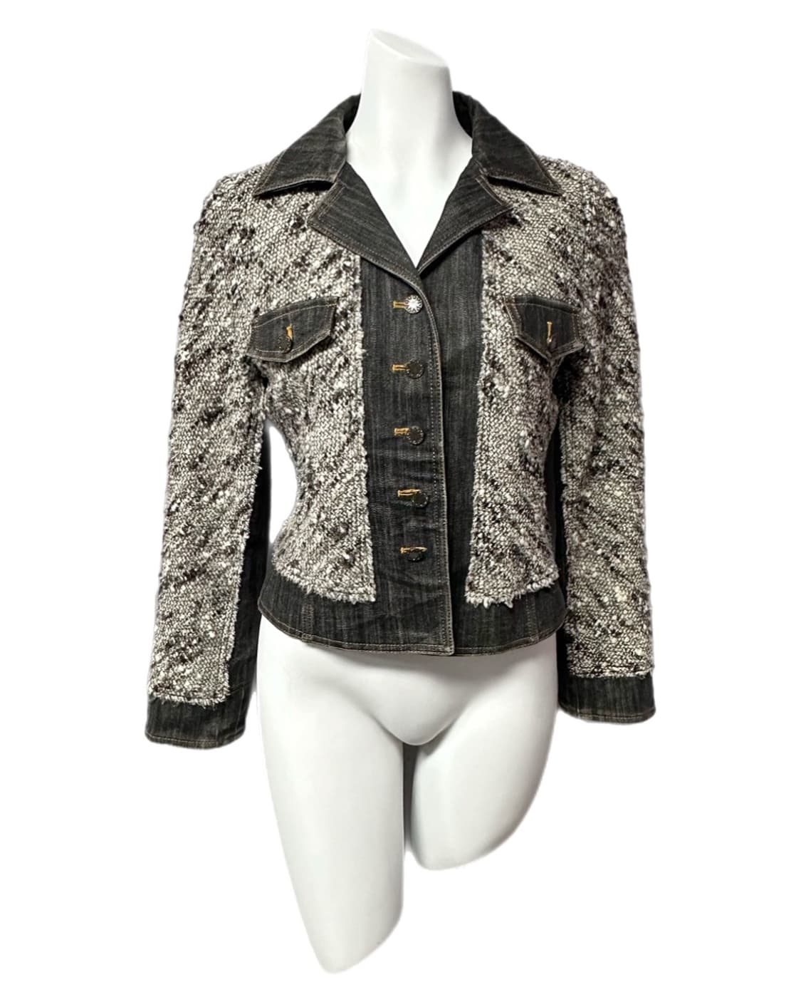 Cimoda 데님 트위드 자켓 상품이미지1