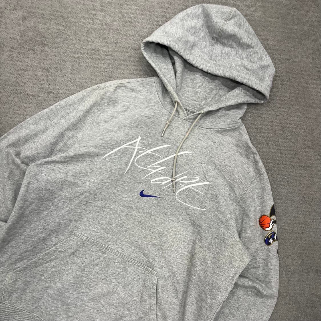 XL 나이키 ATHLETIC 회색 후드티 상품이미지2
