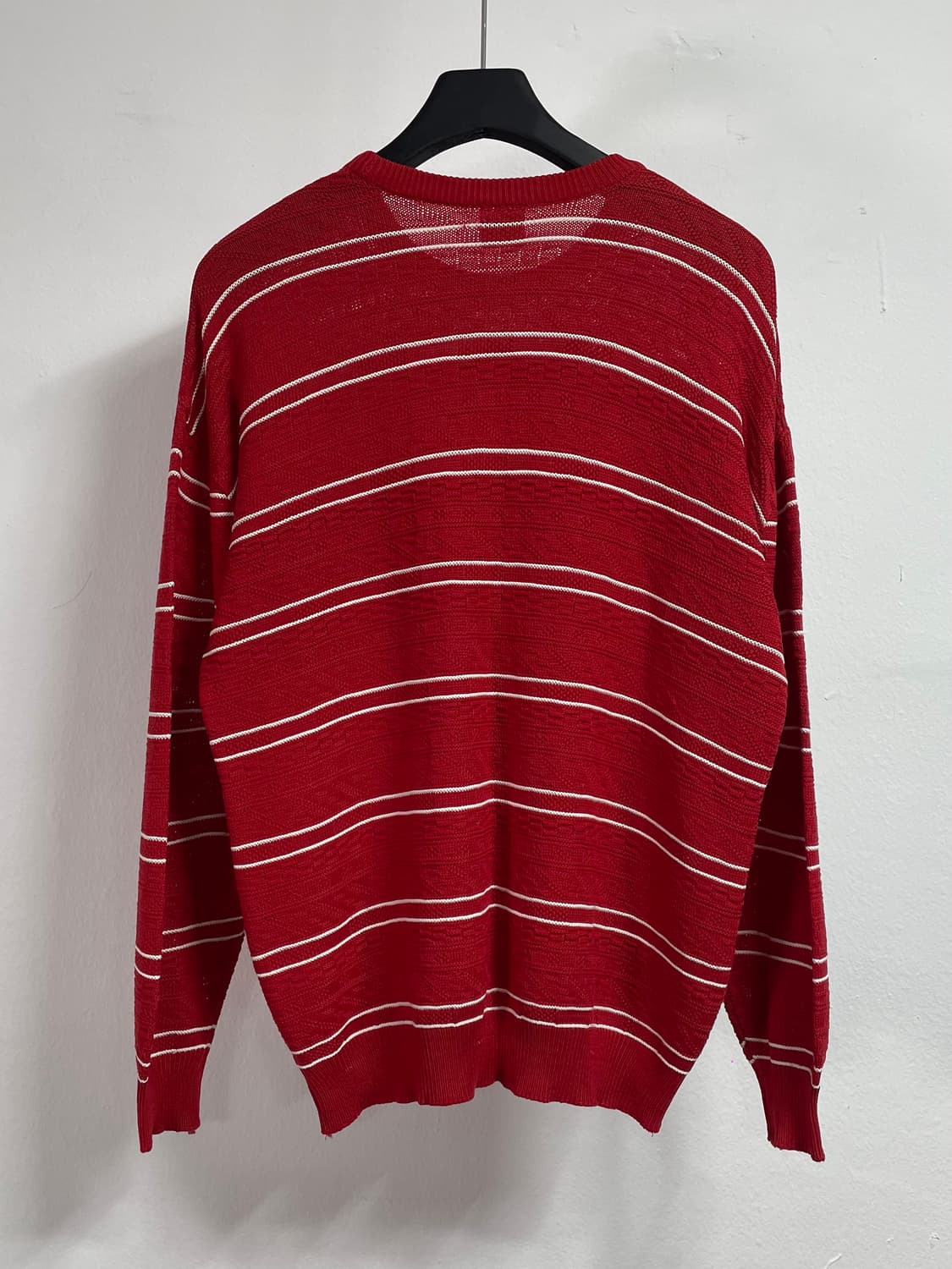 90s 라코스테 단가라 패턴 코튼 니트  (on.468) 상품이미지3