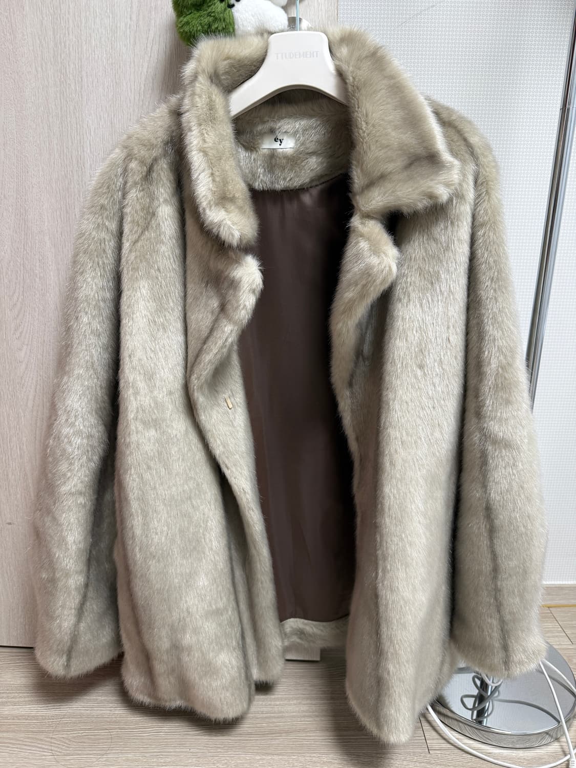 eyeye 퍼자켓 아이보리 상품이미지4