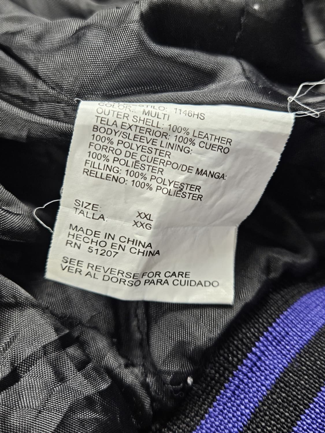 NFL 게임데이 볼티모어 레이븐스 가죽 바시티자켓 (2XL)/ 10213 상품이미지9