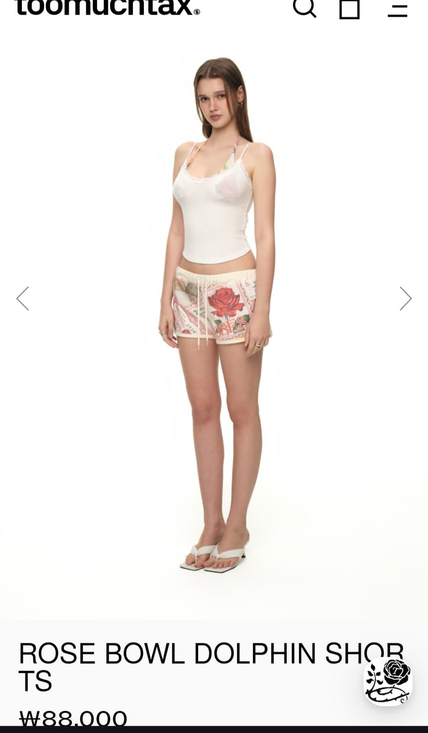 투머치택스 로즈 돌핀 팬츠 상품이미지1