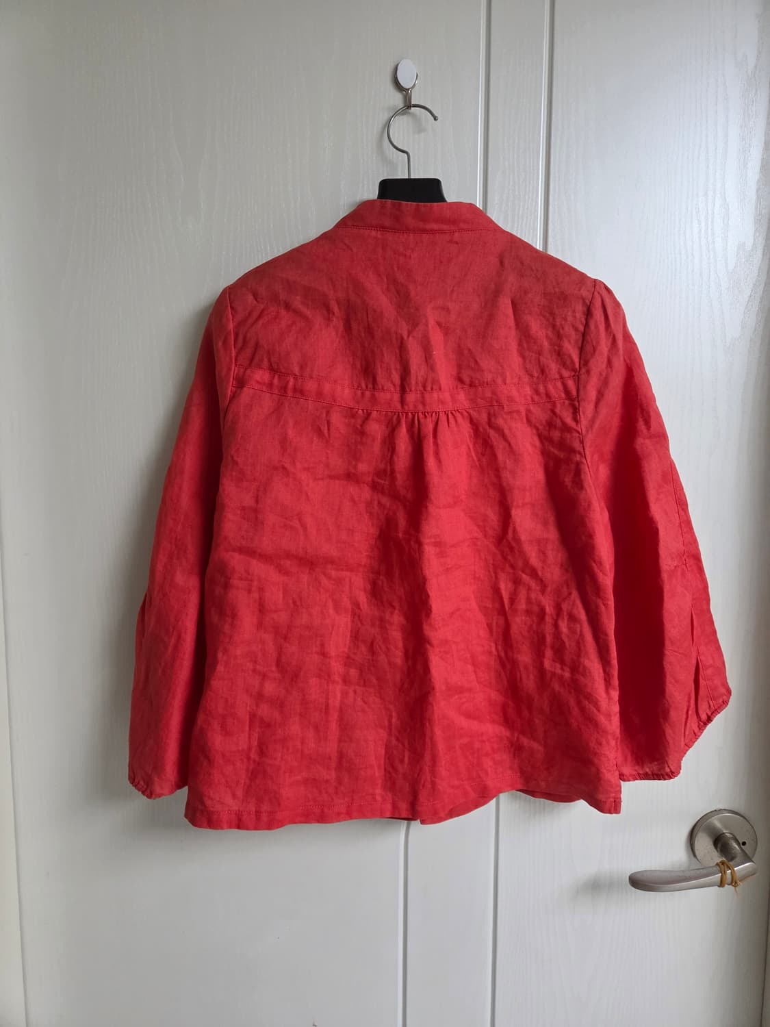 돌실나이 레드 리넨100 블라우스  상품이미지2