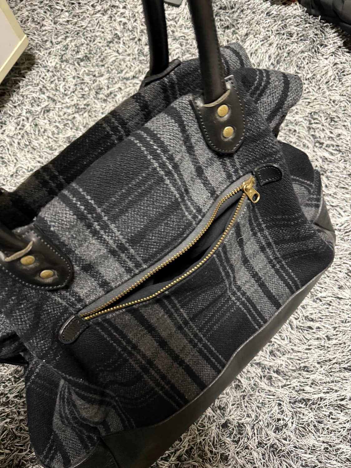 히스테릭 글래머 체크 토트백입니다(유일매물) 상품이미지3