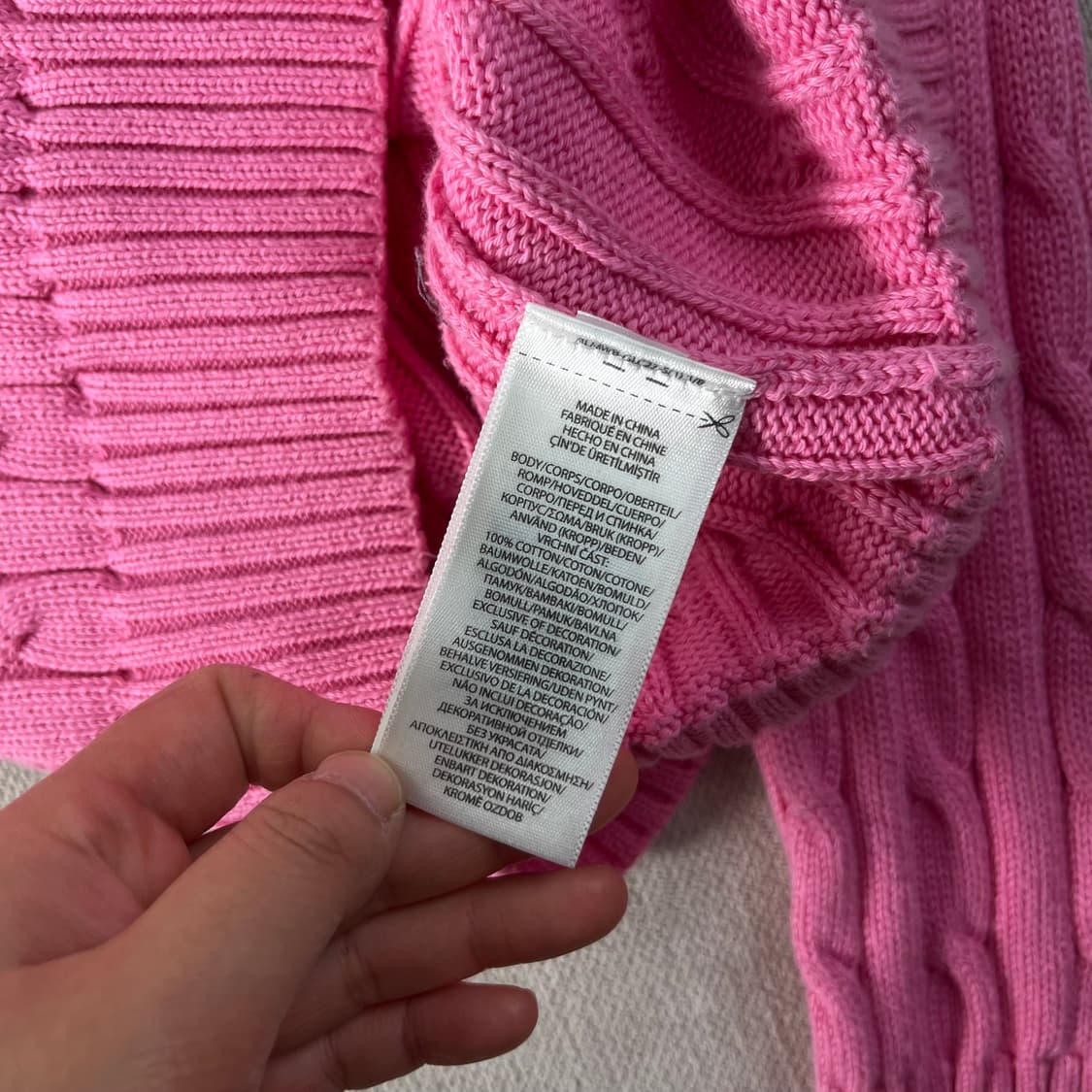 95 폴로랄프로렌 핑크 꽈배기 니트  상품이미지6
