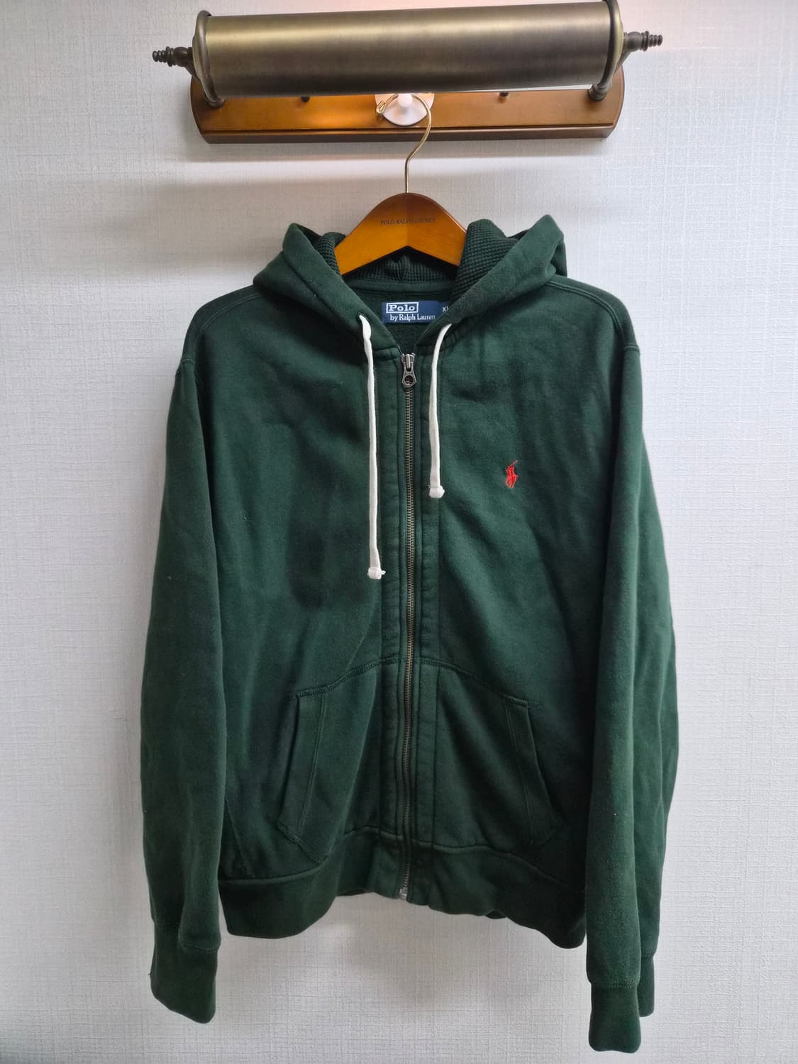 XL) 폴로 랄프로렌 00's  후드집업 그린 팝니다 상품이미지1