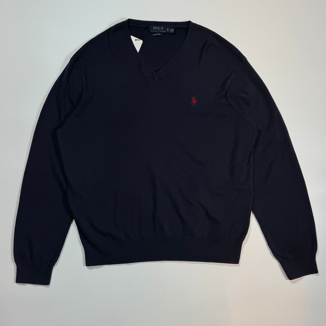 폴로 랄프로렌 네이비 v넥 니트 상품이미지1