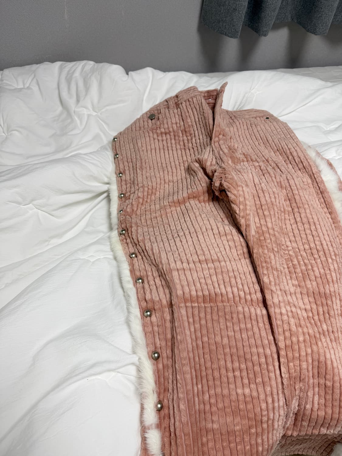 wesken 사이드 퍼 스터드 코듀로이 팬츠 2사이즈 상품이미지2