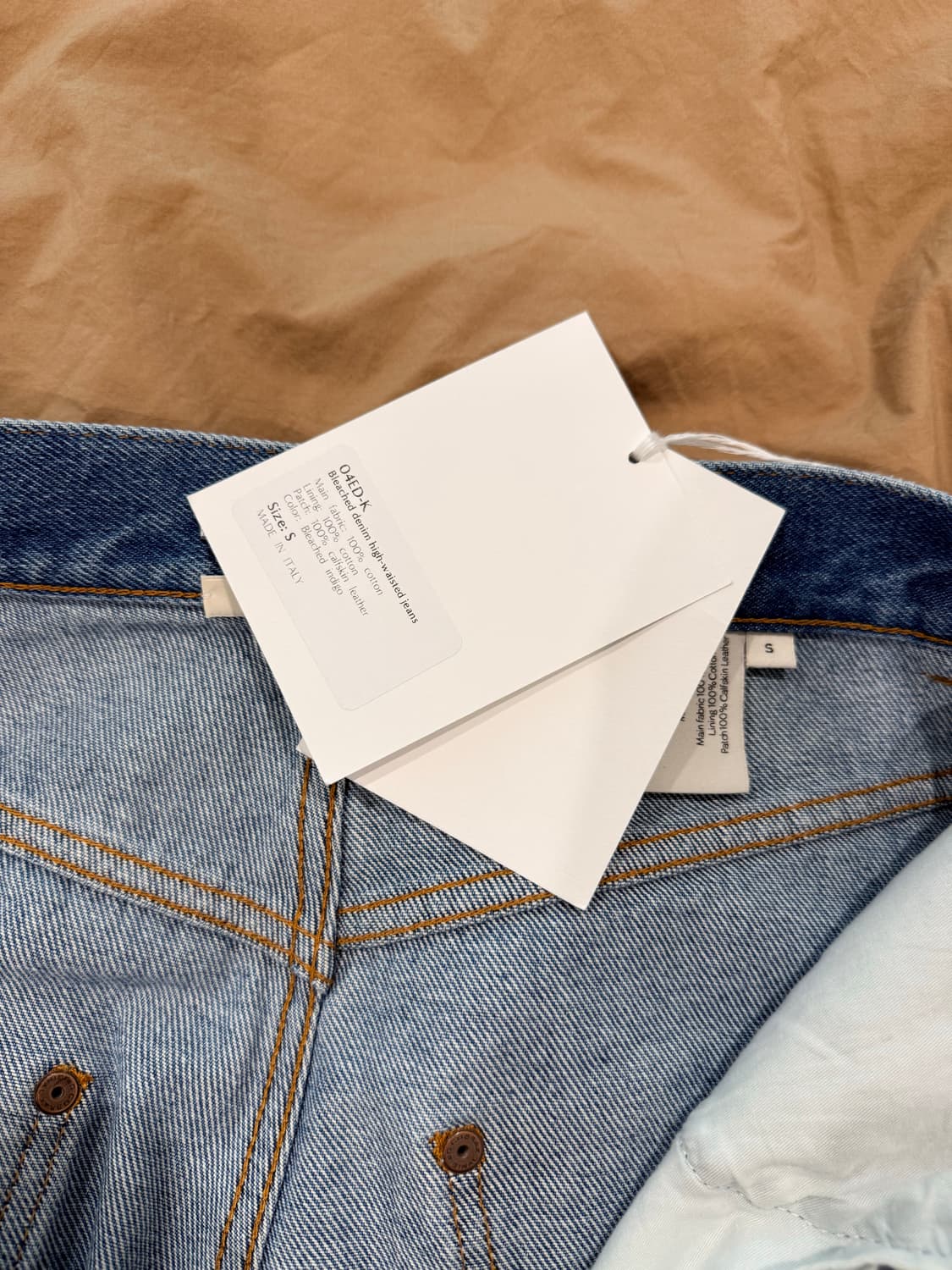 Cristaseya 크리스타세야 블리치드 하이웨스트 데님 청바지 s사이즈 상품이미지8