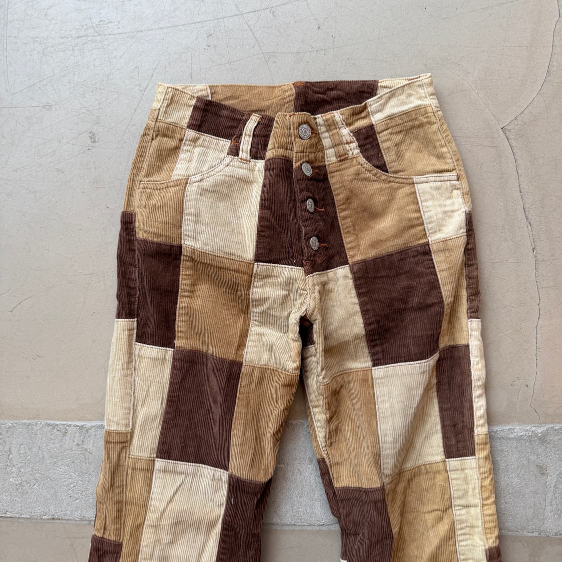 jpn vtg 체커보드 부츠컷 팬츠 상품이미지2