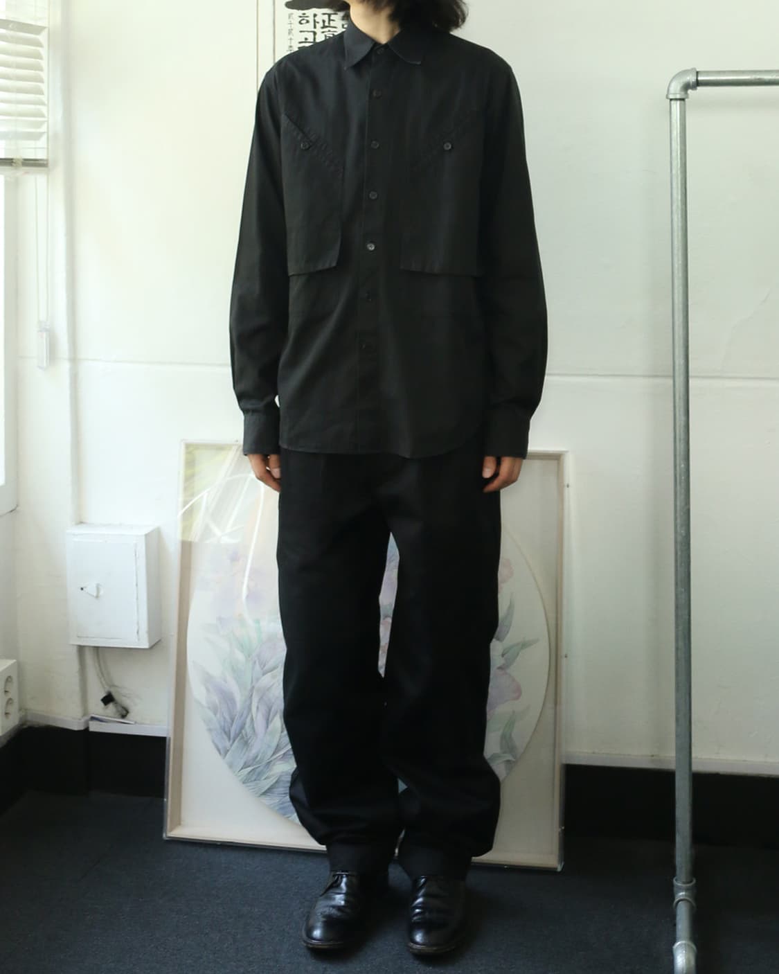 요지 야마모토 뿌르 옴므 블랙 셔츠 상품이미지3