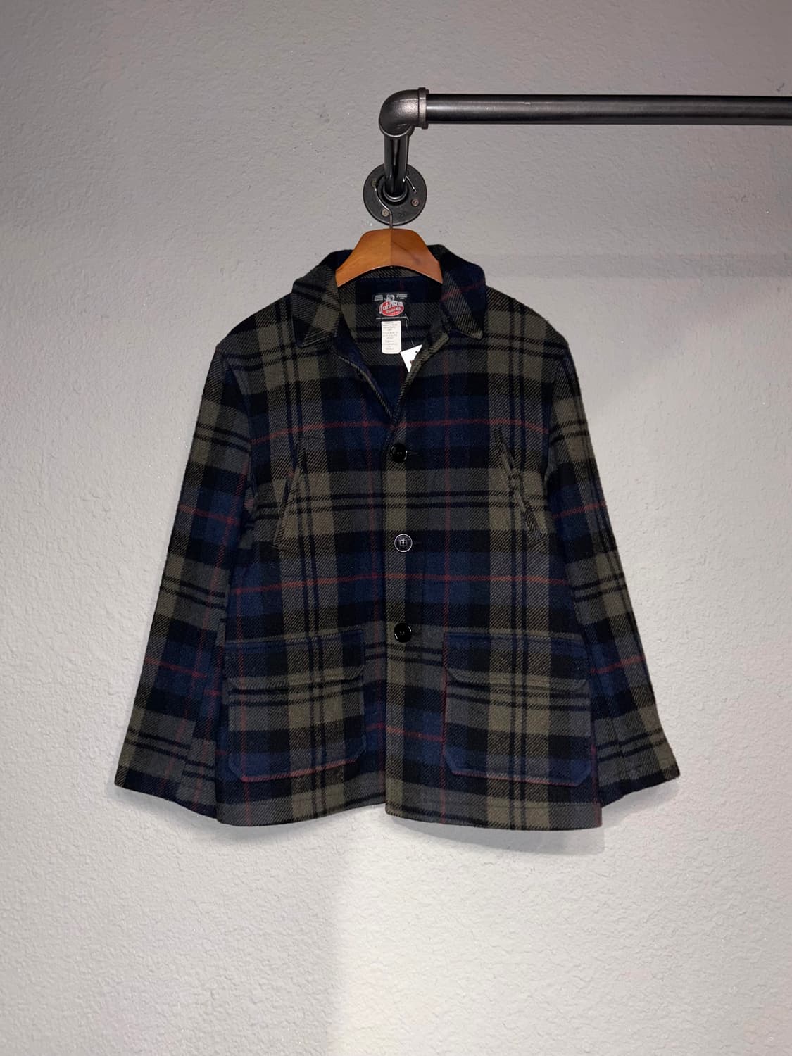 JohnsonWoolenMill 체크 모직 자켓 상품이미지2