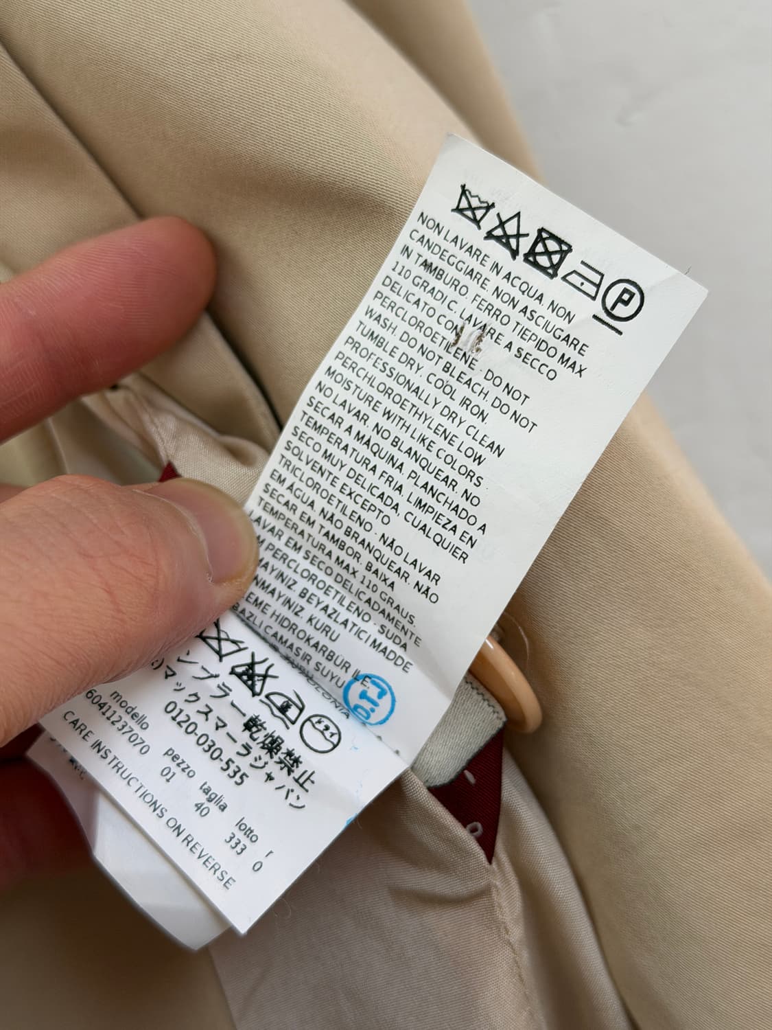 MaxMara 막스마라 투버튼 코튼 블레이저 40 상품이미지5