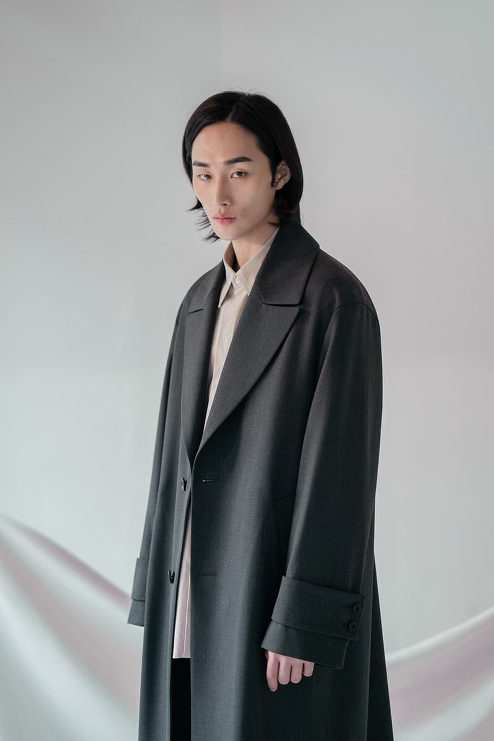 707 턴업코트 차콜 1사이즈 상품이미지3