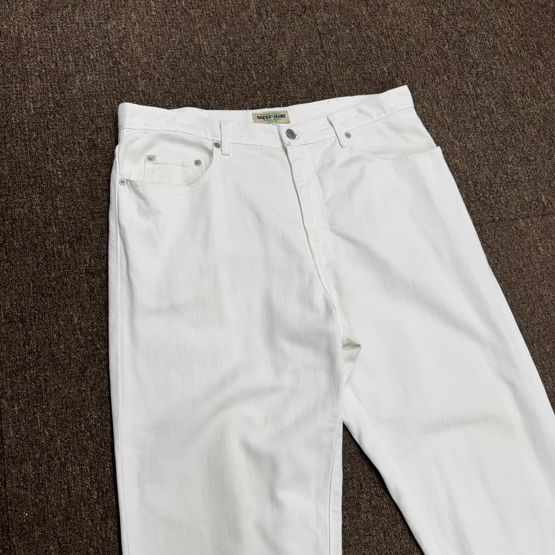 80s 게스 화이트 데님 made in USA (34)   상품이미지2