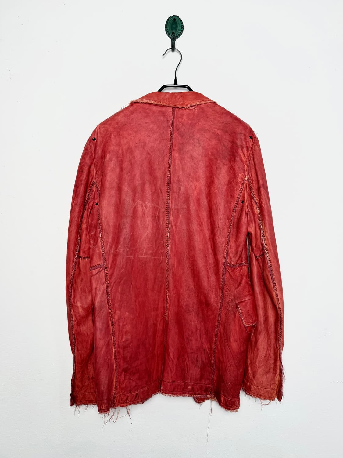 bajra 오버다이드 로우컷 레더 재킷 상품이미지4