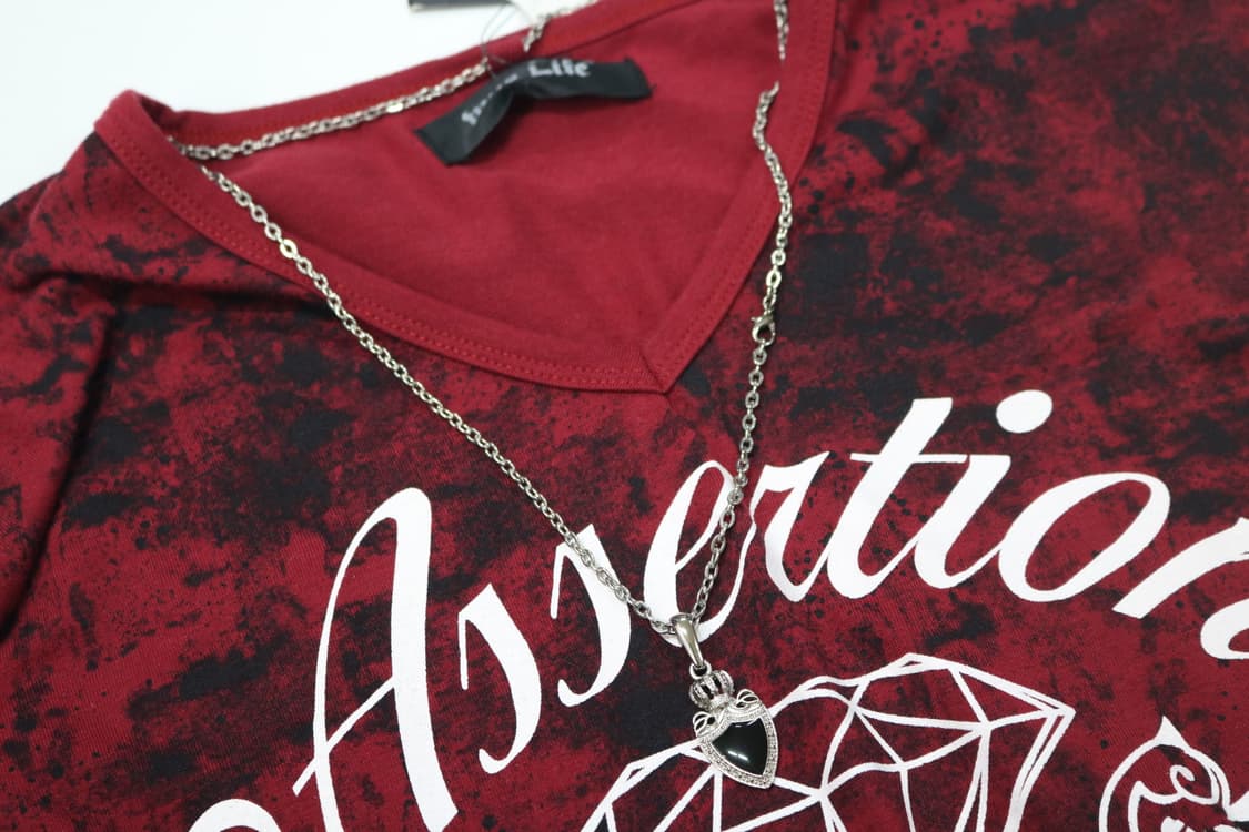 WILD LIFE 와일드 라이프 락시크 펜던트 체인 레드 긴팔티셔츠 상품이미지4