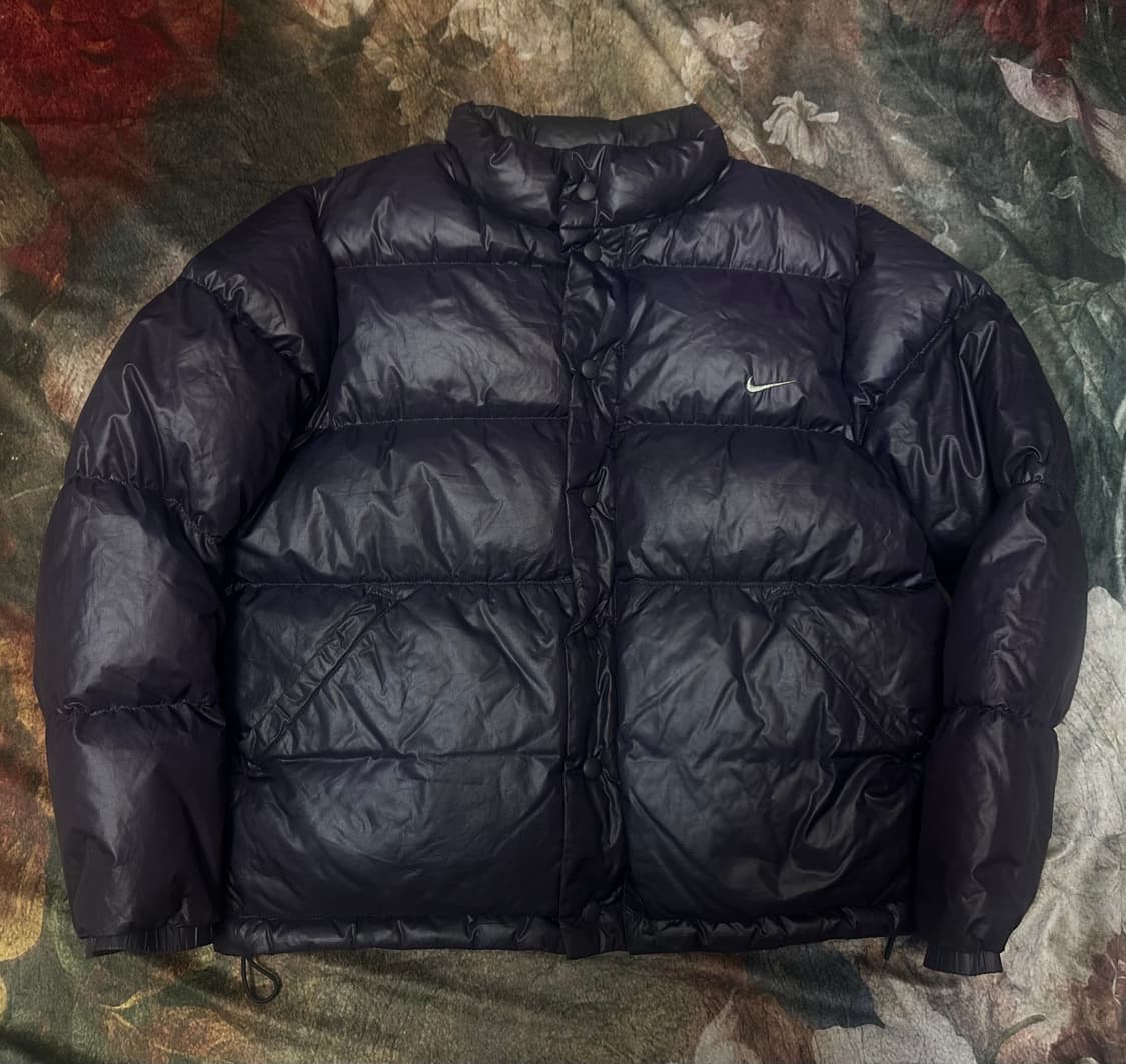 나이키 올드스쿨 스우시 스몰로고 퍼플숏푸퍼패딩 95 상품이미지1