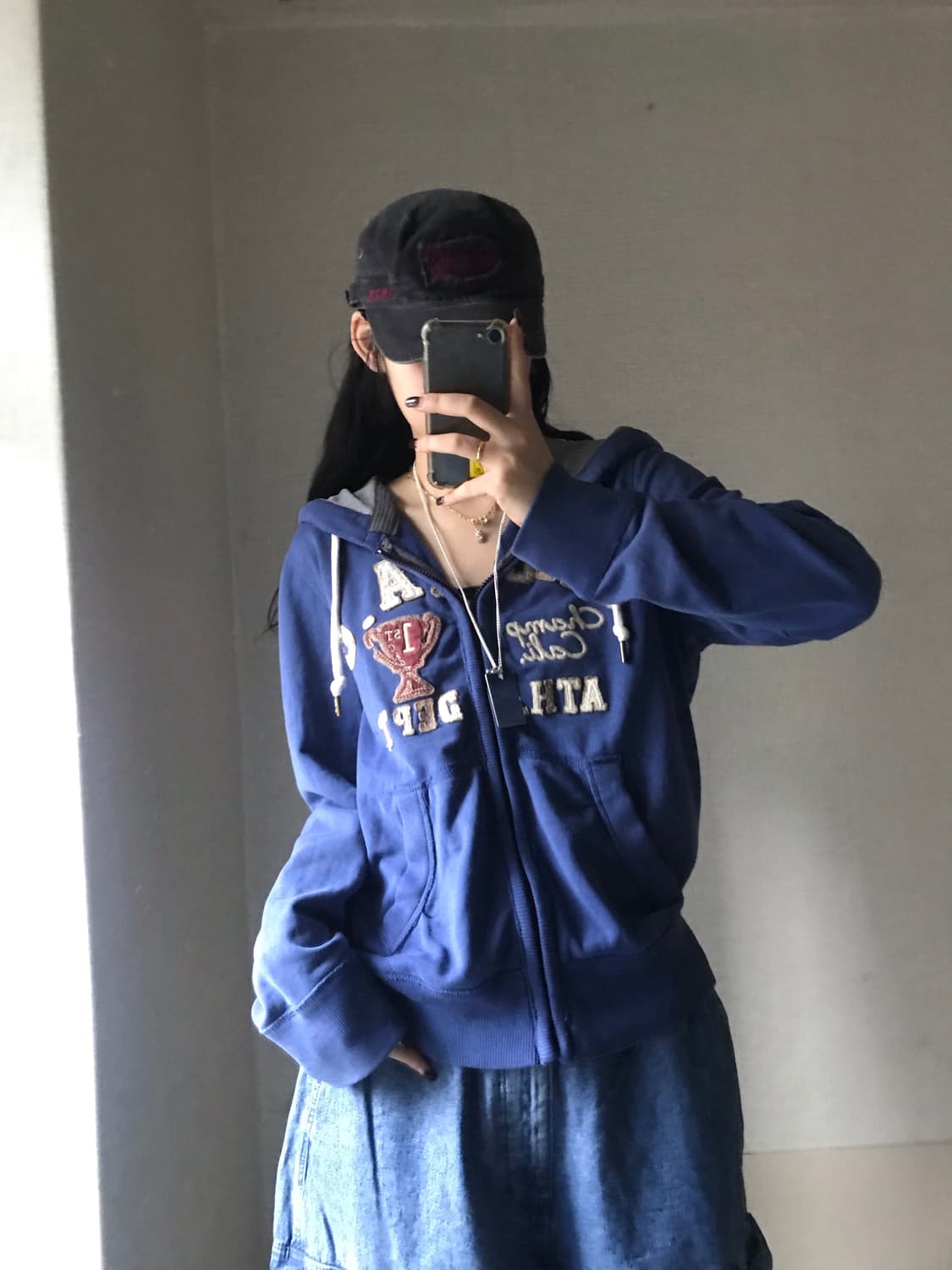 후아유 딥블루 후드집업 상품이미지1