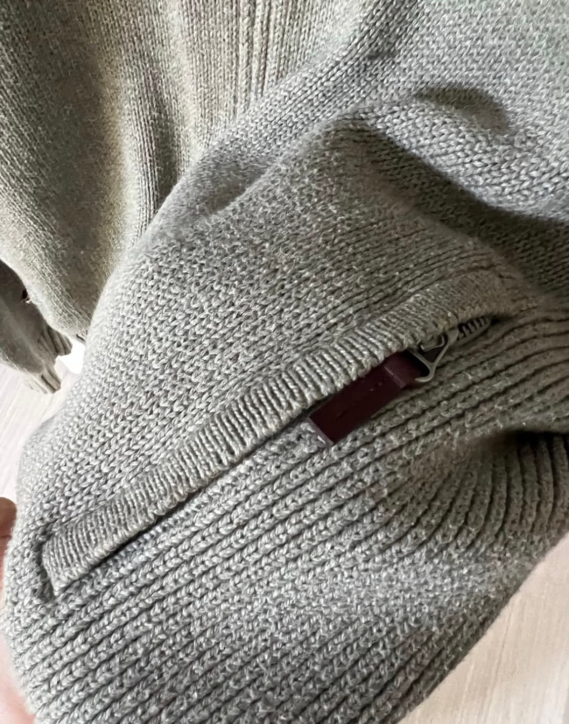 폴로 2way 투웨이 니트집업 그레이 xl 상품이미지4