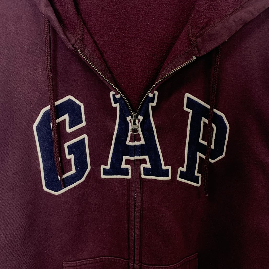 Gap 갭 버건디 후드집업 상품이미지4