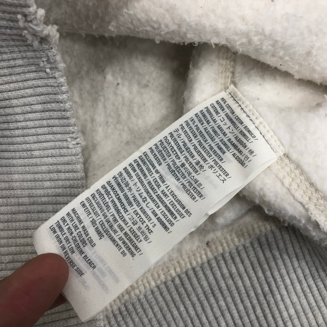 아베크롬비 화이트 로고 기모 후드집업 상품이미지6