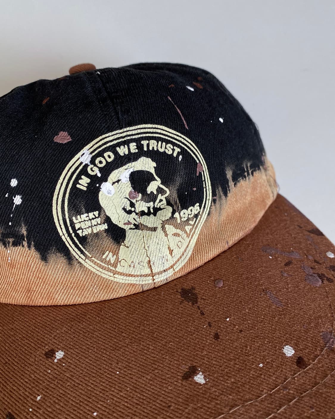 페인팅 투톤 빈티지 볼캡 모자 C 상품이미지4