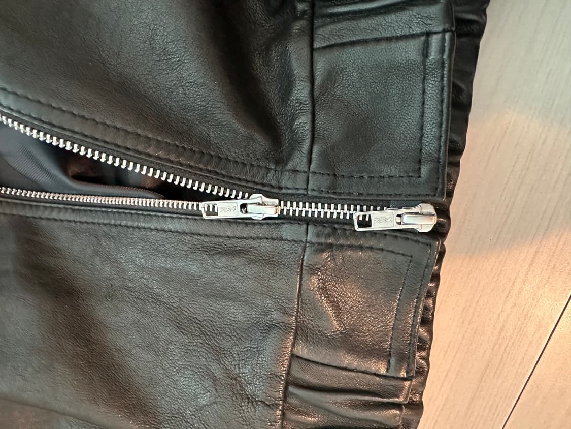 도프제이슨 프리미엄 베지터블 램스킨 보머 레더 자켓 XL 상품이미지3