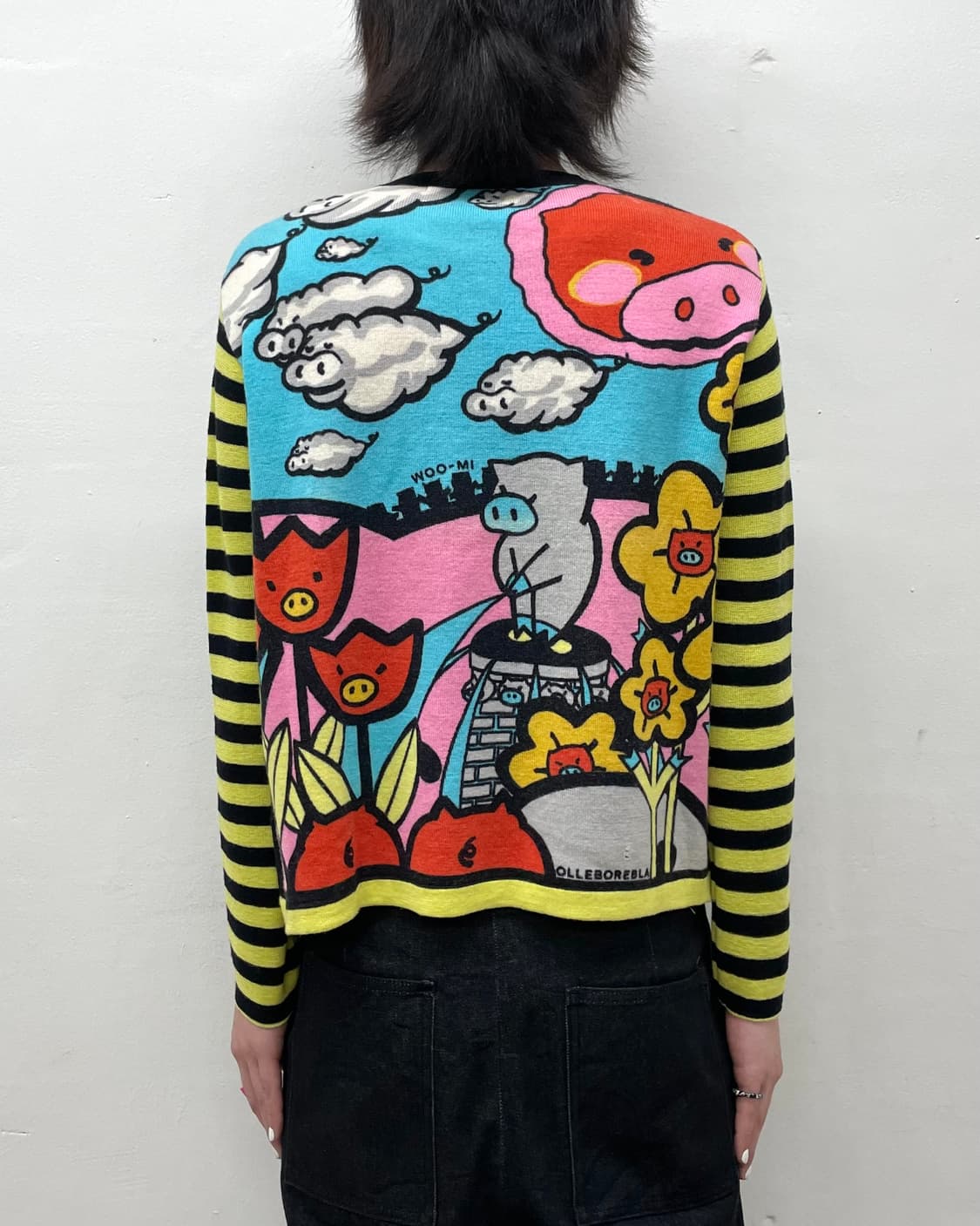 yellow stripe pig knitwear  상품이미지1