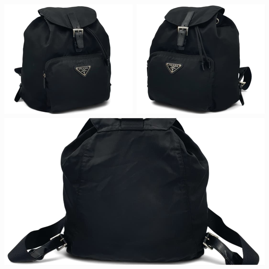 프라다 리나일론 원포켓 블랙 백팩 B4650F 상품이미지2