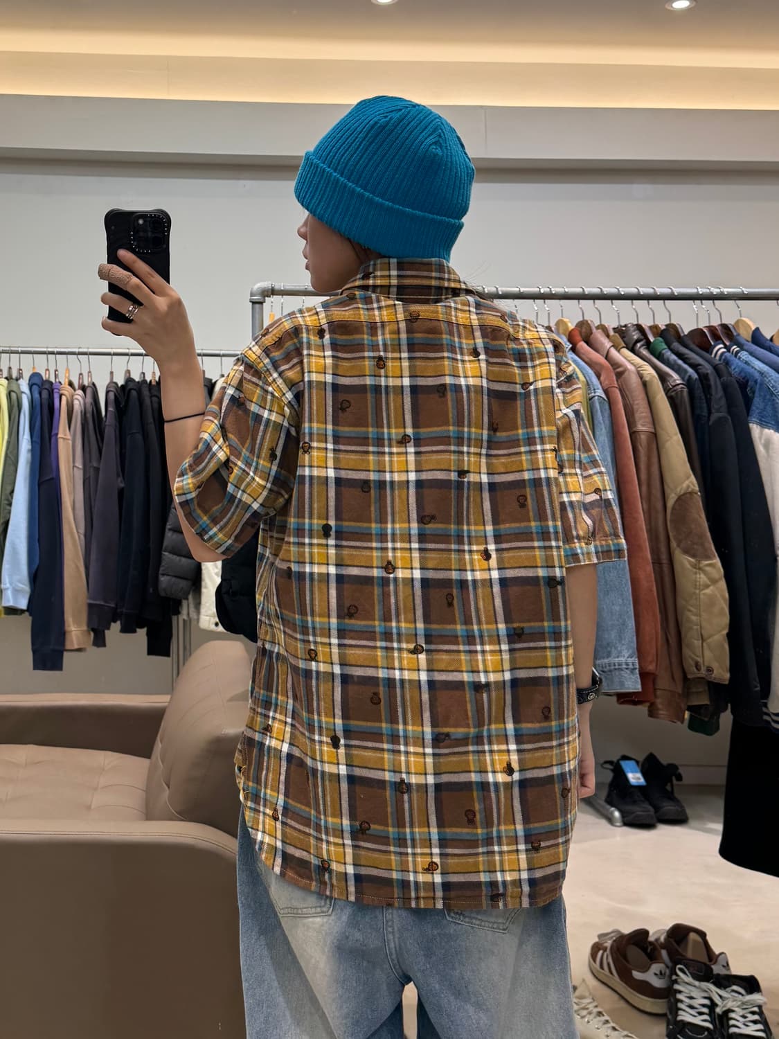 베이프 마일로 반팔 체크셔츠 상품이미지9