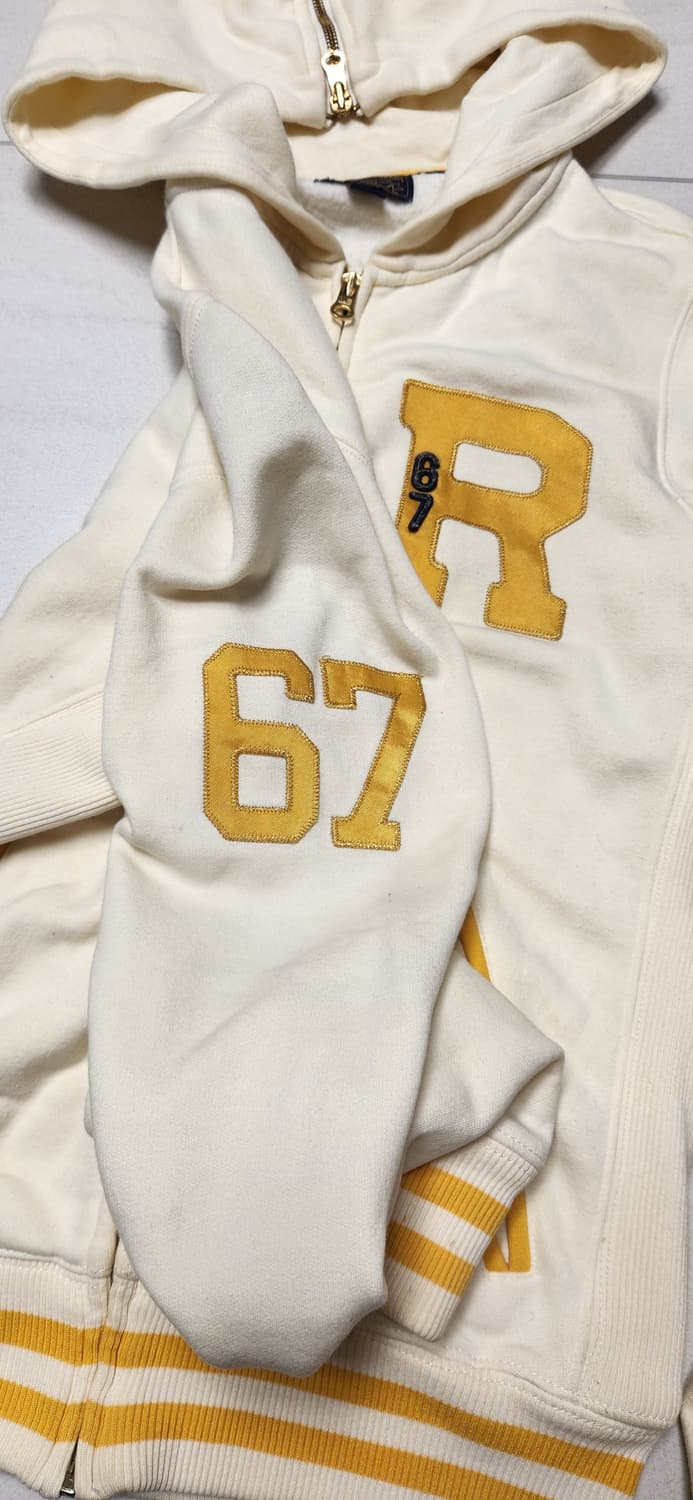 폴로 아이보리 옐로우 세라오픈카라 후드집업 상품이미지3