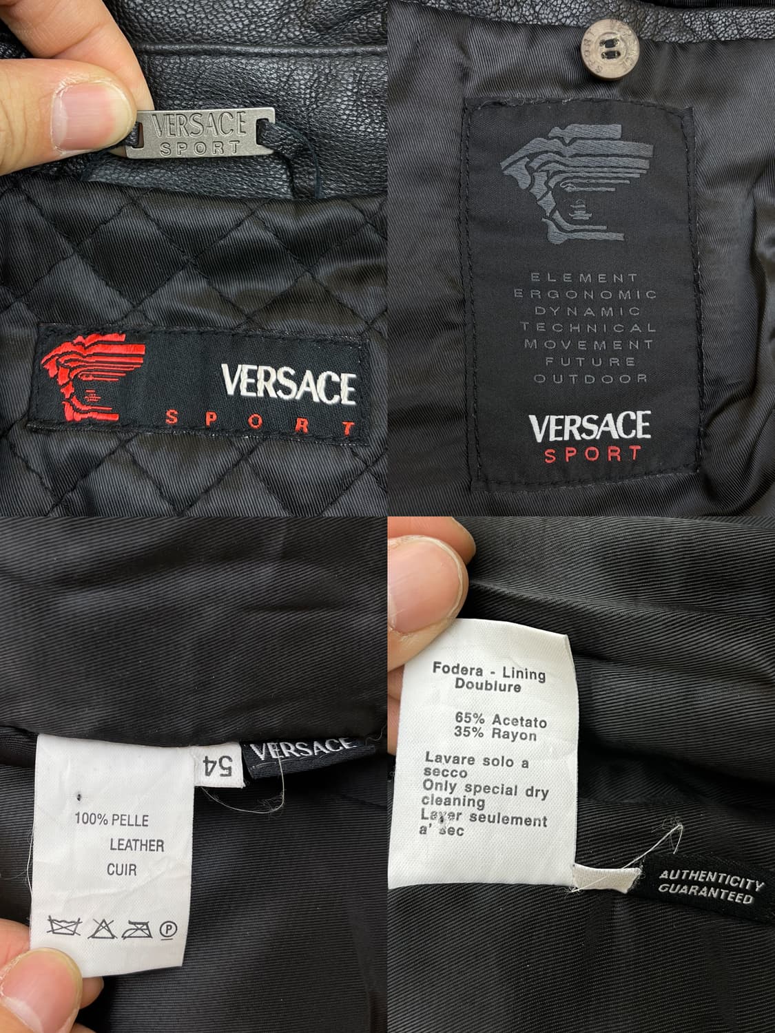 베르사체 스포츠 메두사 로고 카우 레더 상품이미지9