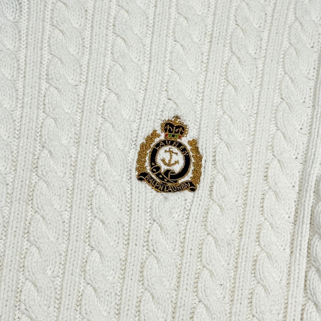 폴로 랄프로렌 RL 화이트 케이블 니트 (L 여성추천) 상품이미지3