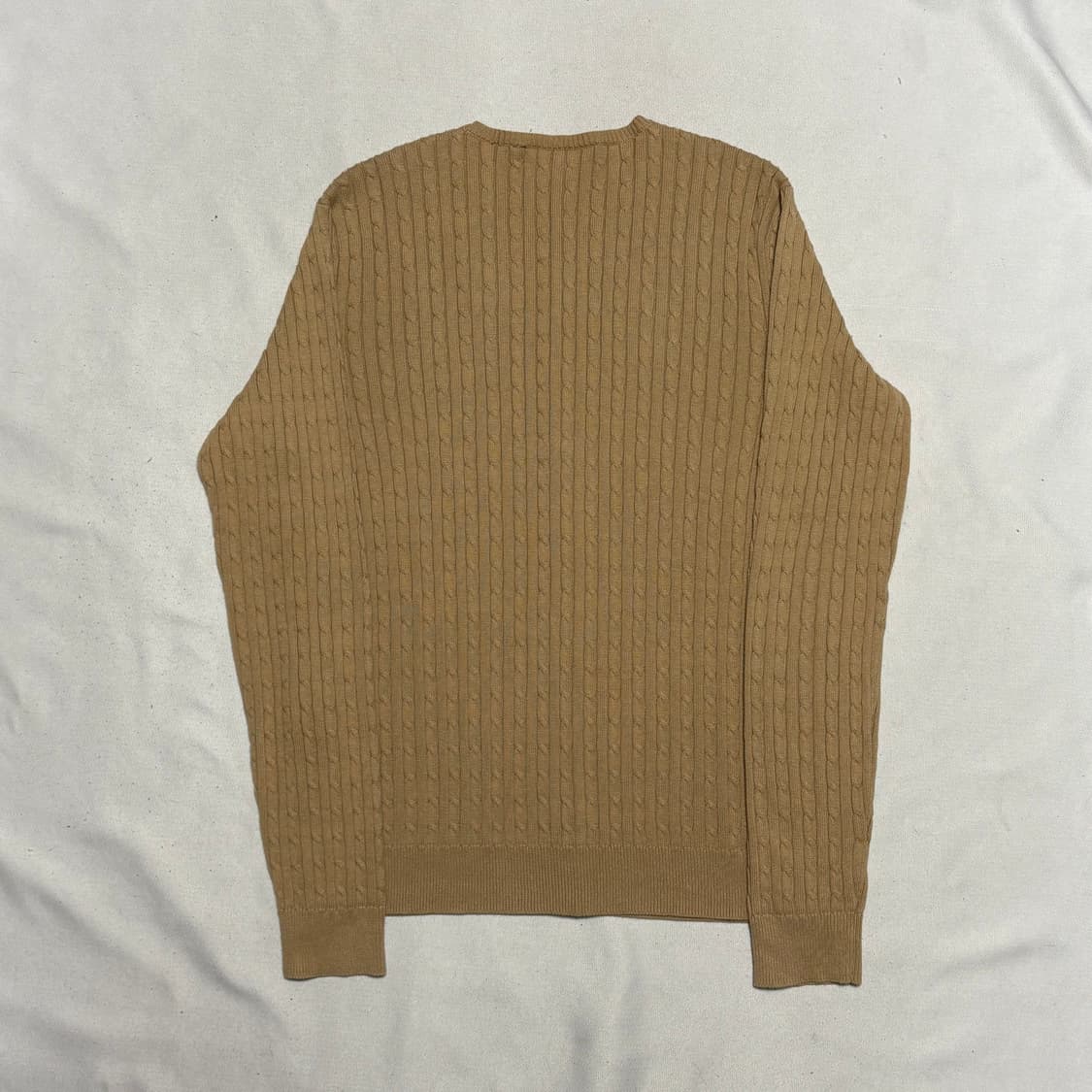 L 폴로랄프로렌 여성용 케이블 라운드넥 가디건  상품이미지3