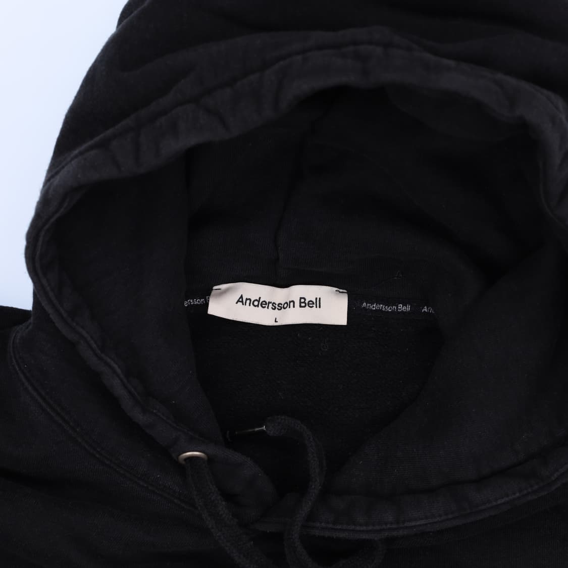 L 앤더슨벨 블랙 기모 후드티 0121H2 상품이미지3