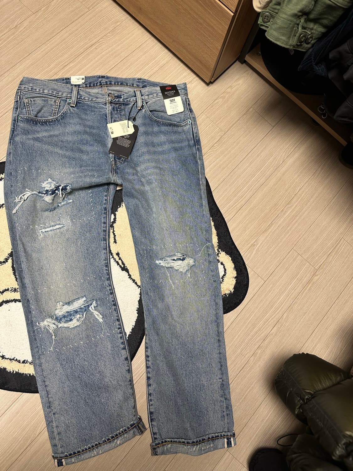 리바이스 501 프리미엄 셀비지 터키석리벳 38x30 상품이미지2