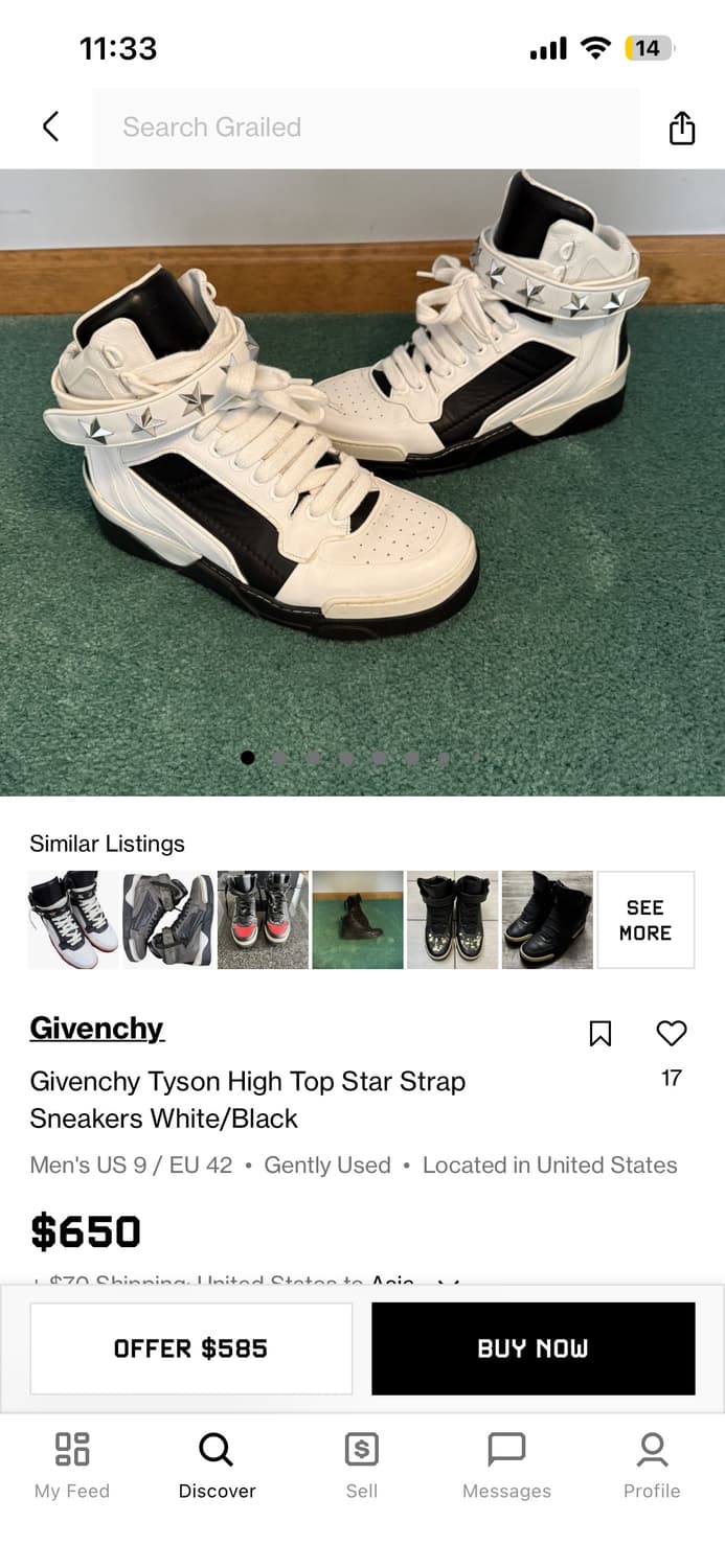 [260] Givenchy Tyson High – Black/White 상품이미지3