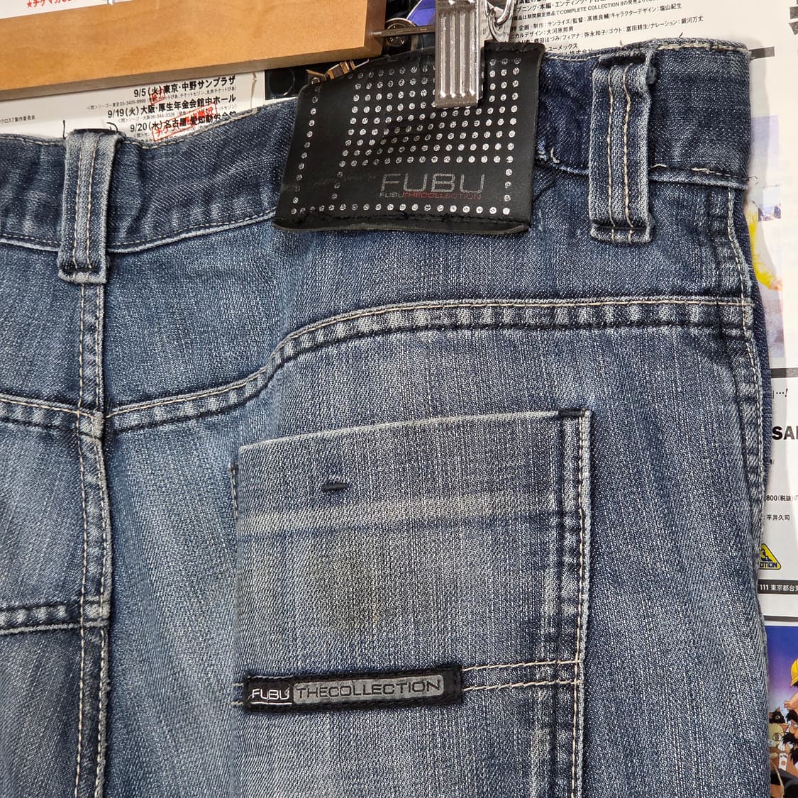 후부 올드스쿨 자수패치 중청 데님 팬츠 상품이미지7