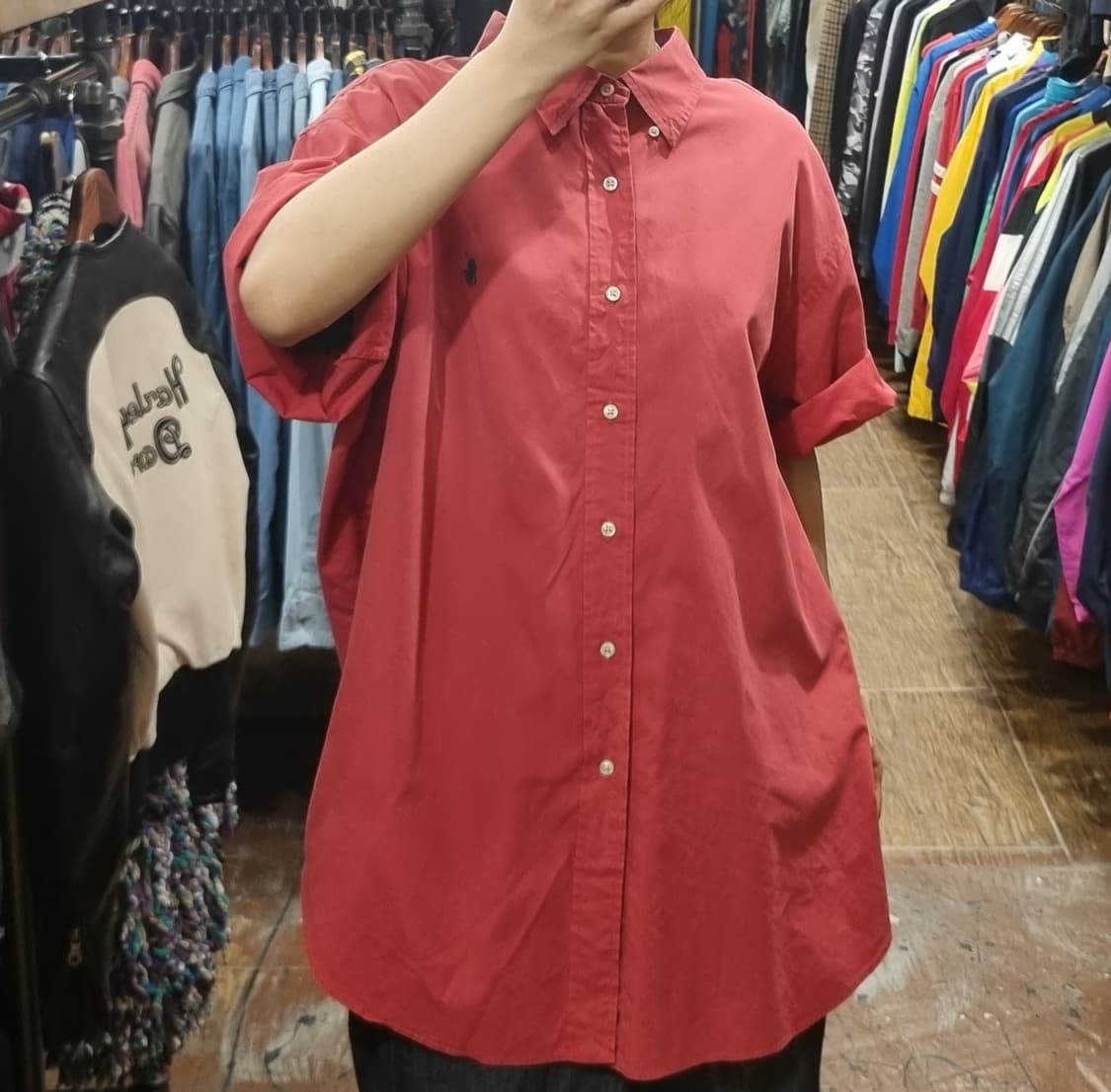 [Hi] 폴로 반팔 셔츠 레드 상품이미지4