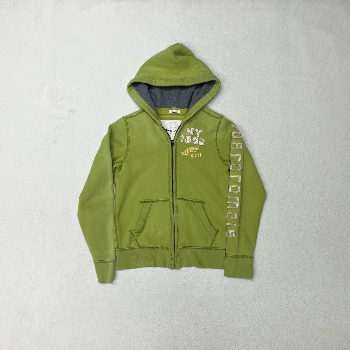 Abercrombie lime yellow hood zip-up 상품이미지4