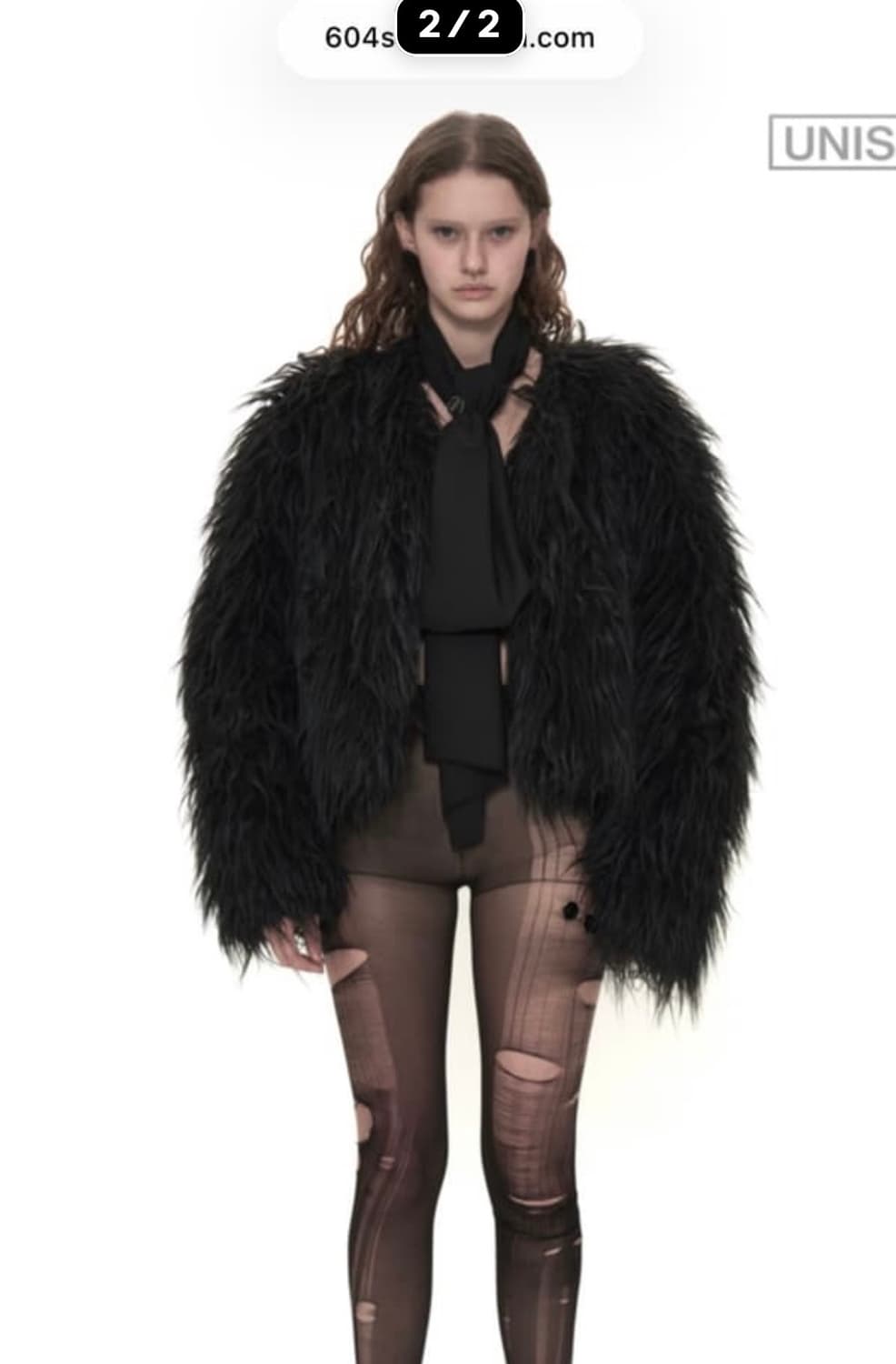 604서비스 FUR JACKET WITH ARMY PATCH 퍼자켓 상품이미지1