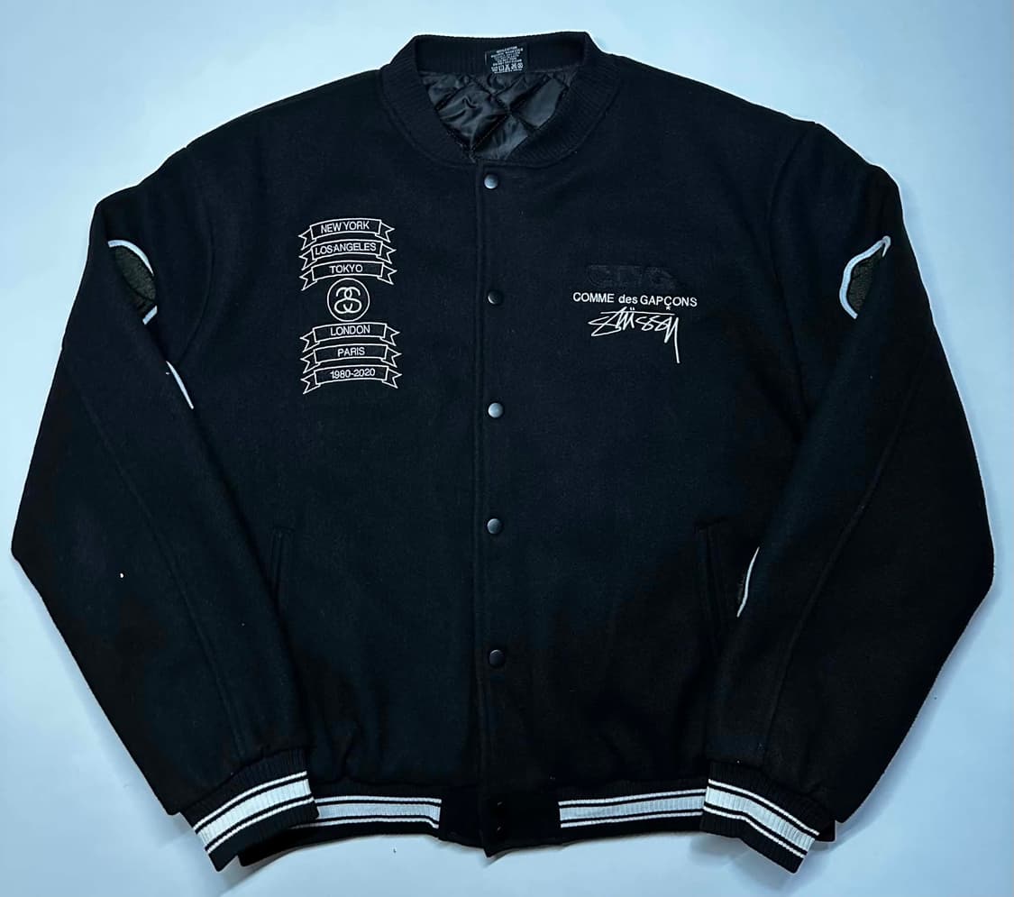 스투시 X CDG 콜라보 바시티 자켓 XL 상품이미지3