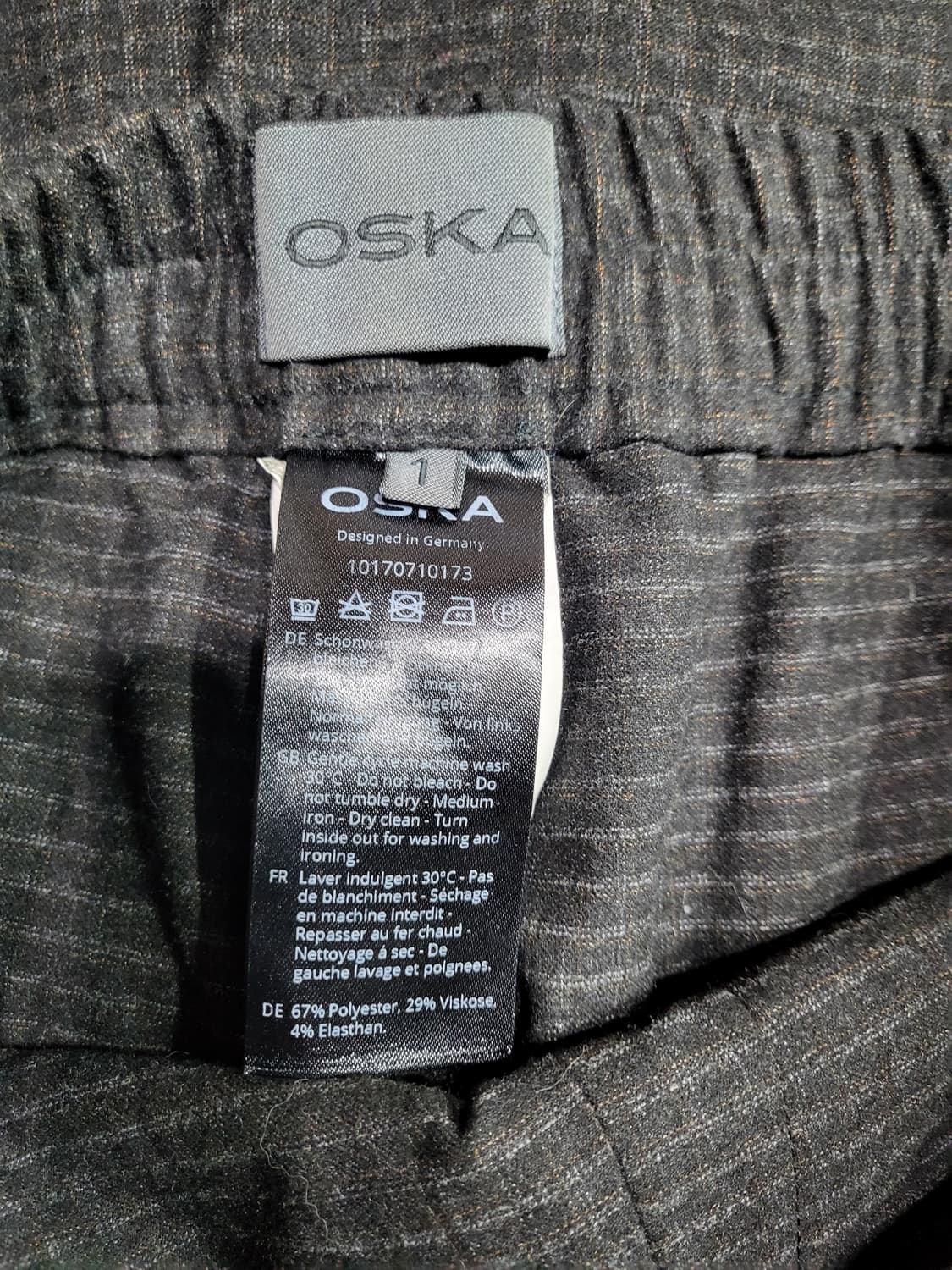 OSKA 와이드 체크팬츠 상품이미지6