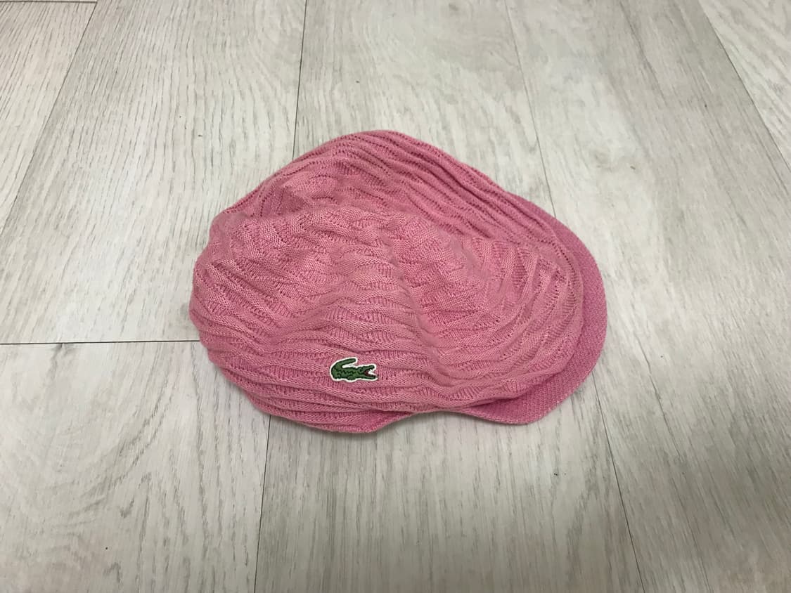 라코스테 연분홍(핑크) 니트 헌팅캡 빵모자 상품이미지4